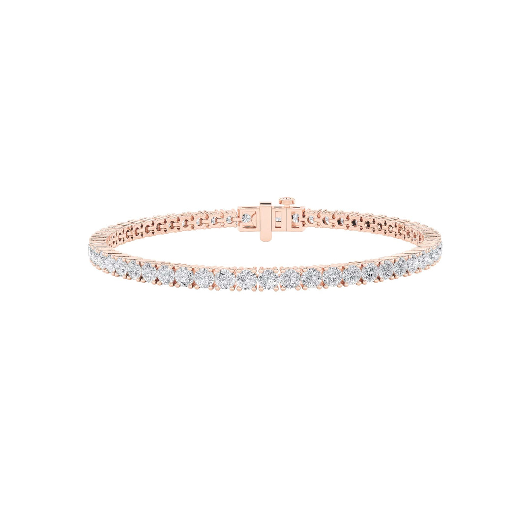 8Cttw Round Shaped Lab Grown Diamond (F/VS) Tennis Bracelet in 14K Gold
