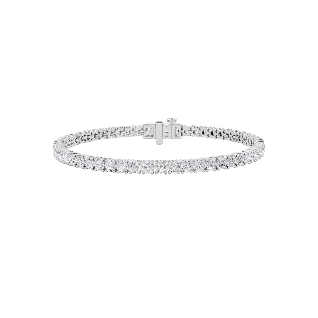 9Cttw Round Shaped Lab Grown Diamond (F/VS) Classic Tennis Bracelet in 14K Gold