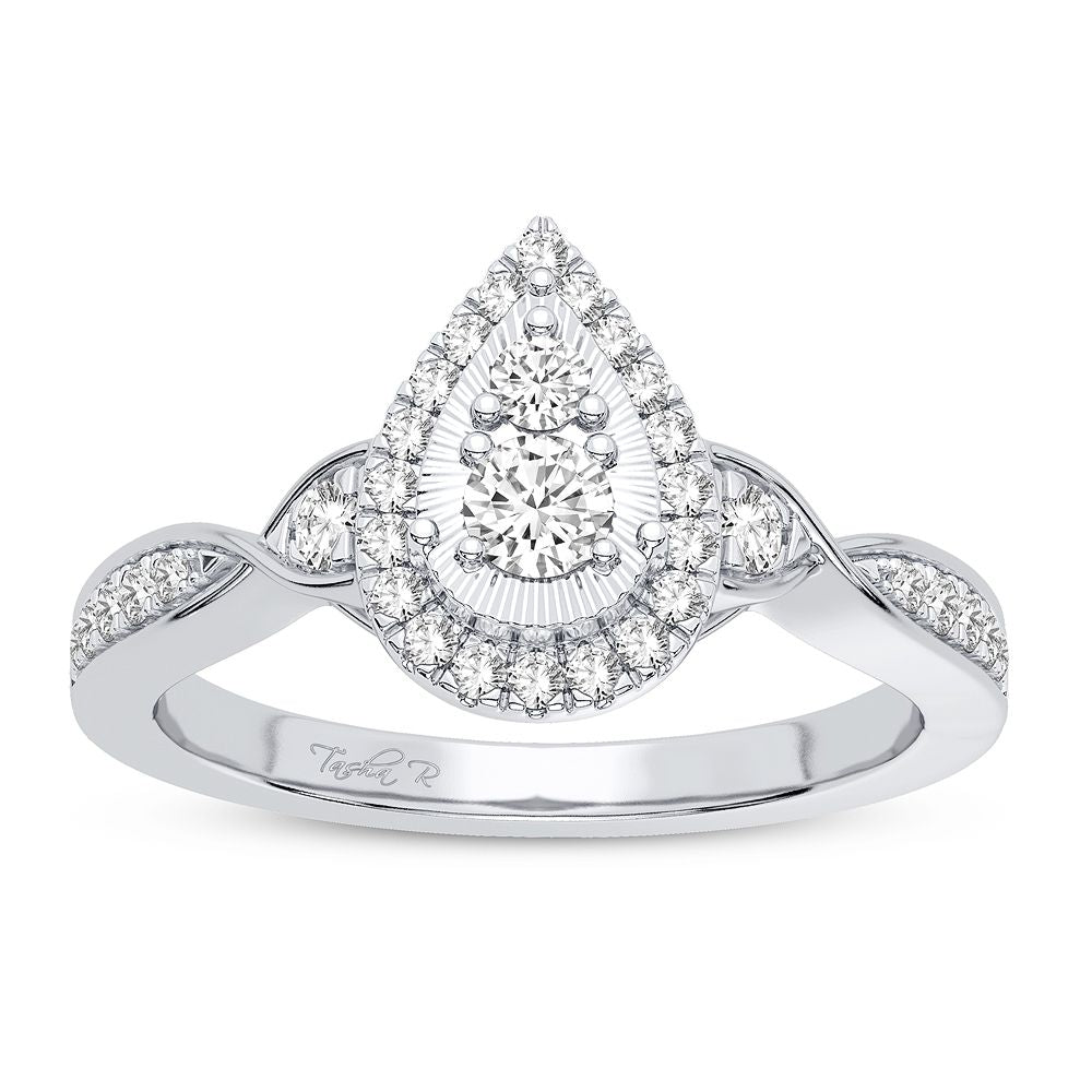 Elegant 10K 0.33CT DIAMOND RING