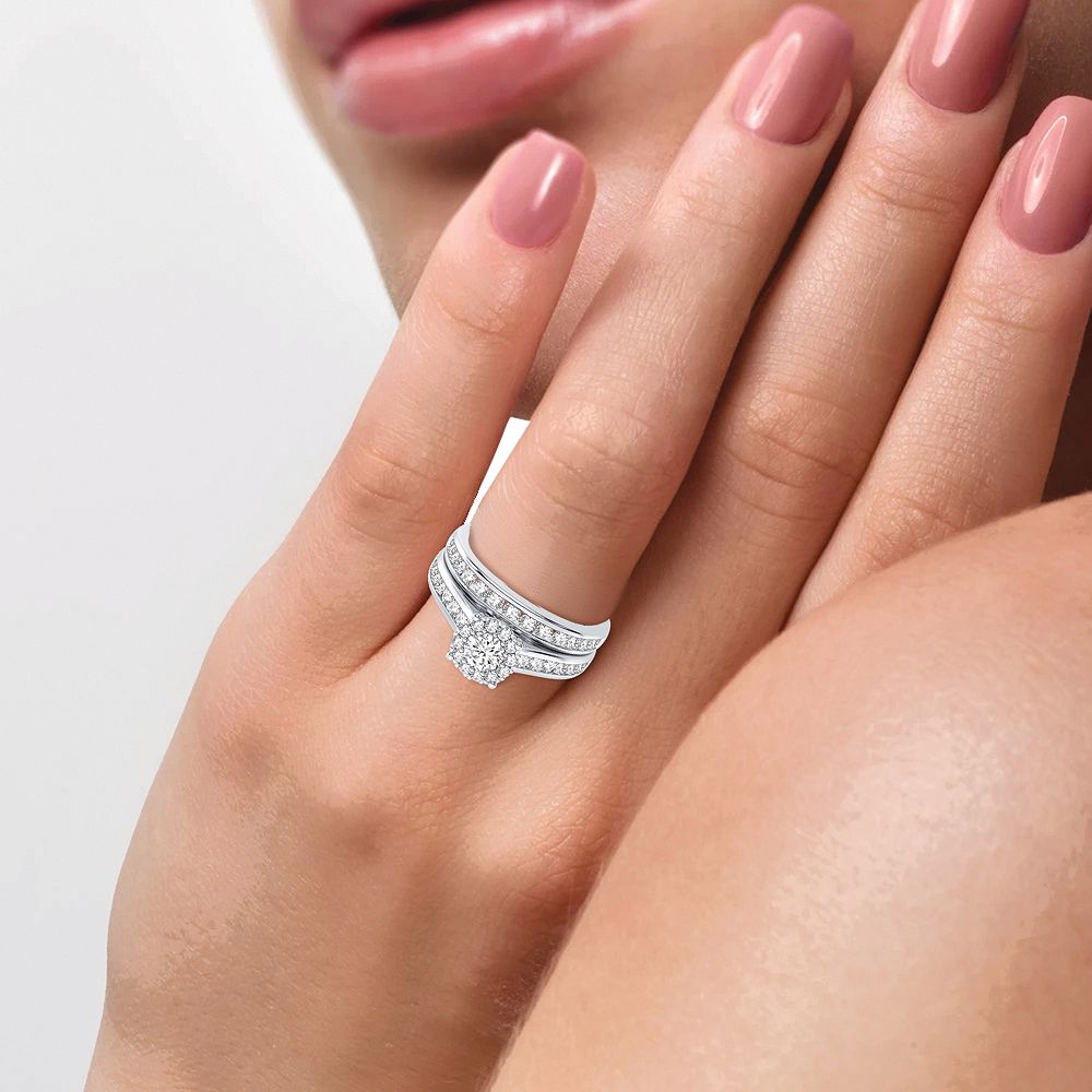 Brilliant 1CT Lab Diamond Ring in 14k White Gold