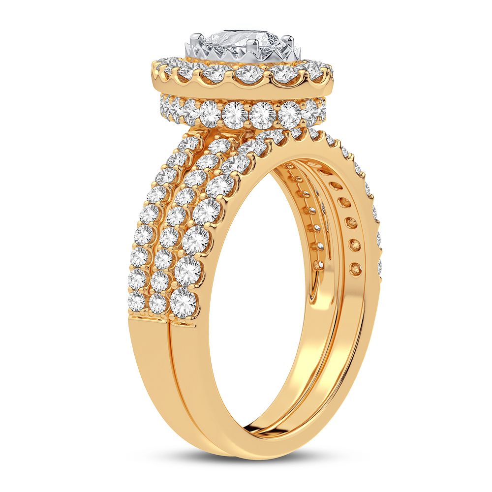 14k Yellow Gold 1.50CT Lab Diamond Engagement Ring Brilliance