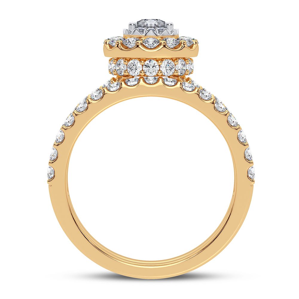 14k Yellow Gold 1.50CT Lab Diamond Engagement Ring Brilliance