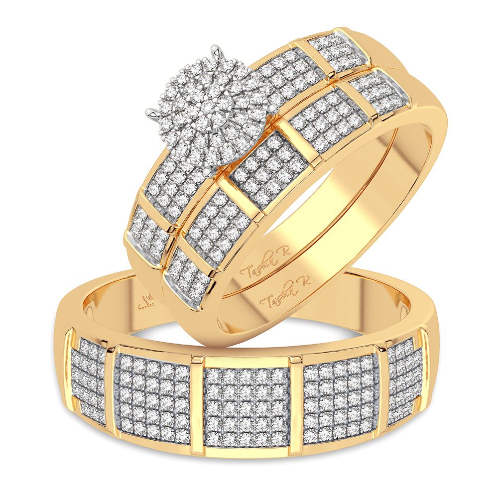 Elegant 10K 0.50CT DIAMOND TRIO SET