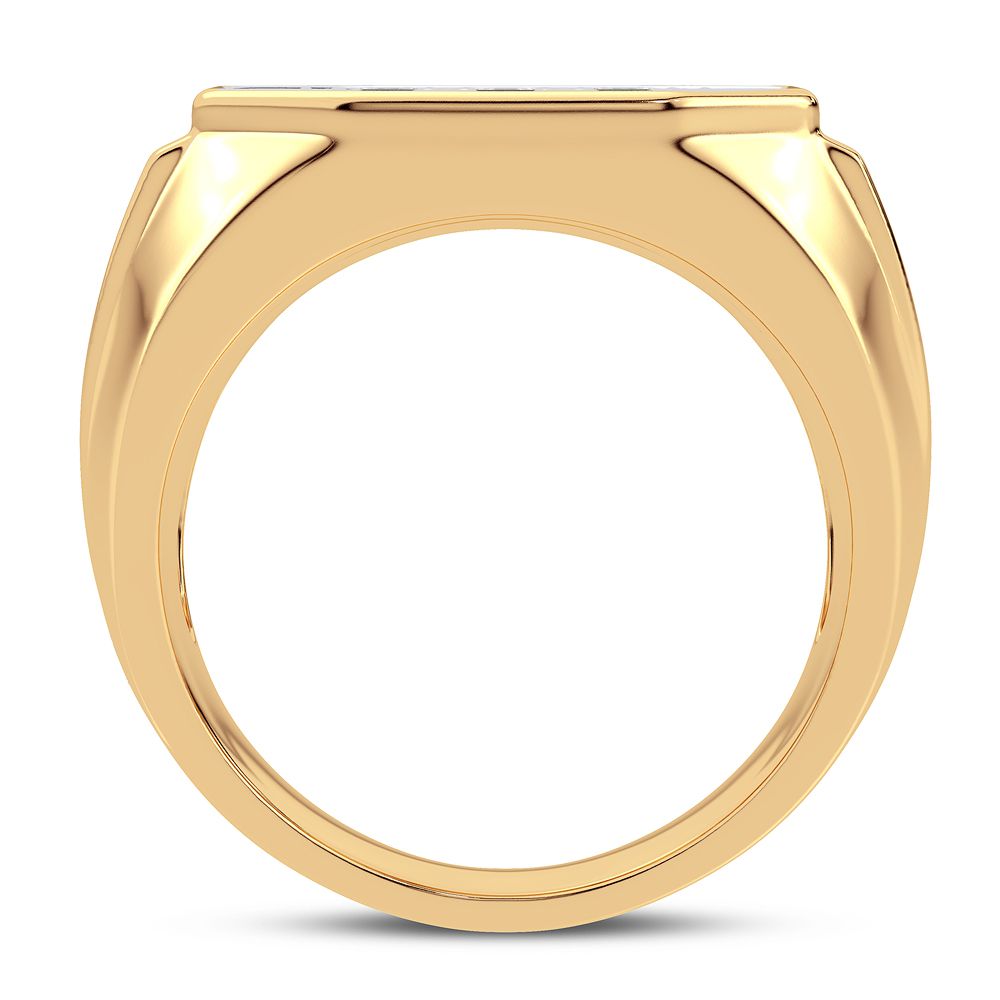 14K Yellow Gold Mens Lab Diamond Statement Ring - 2CT