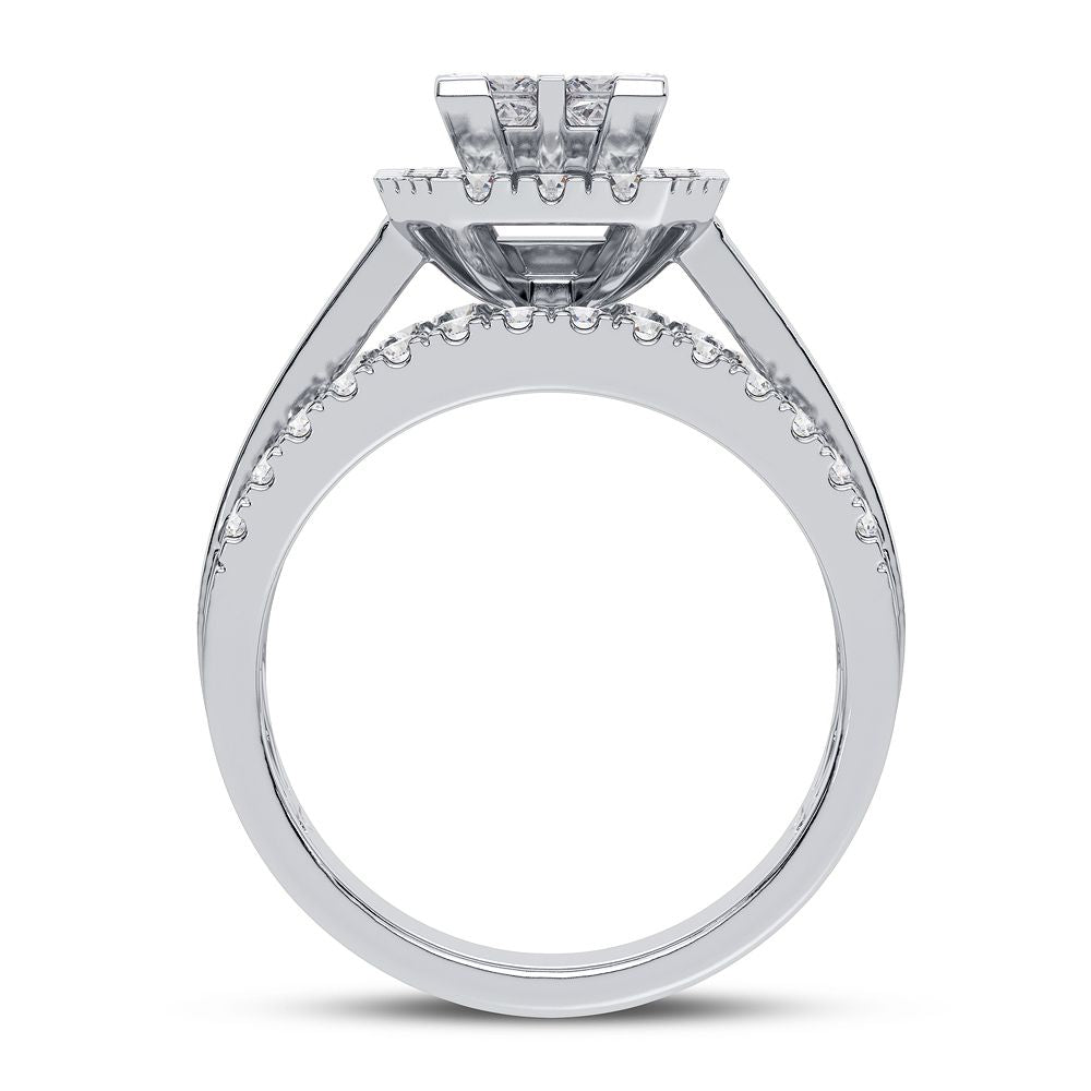 Brilliant 14k White Gold Lab Diamond Engagement Ring