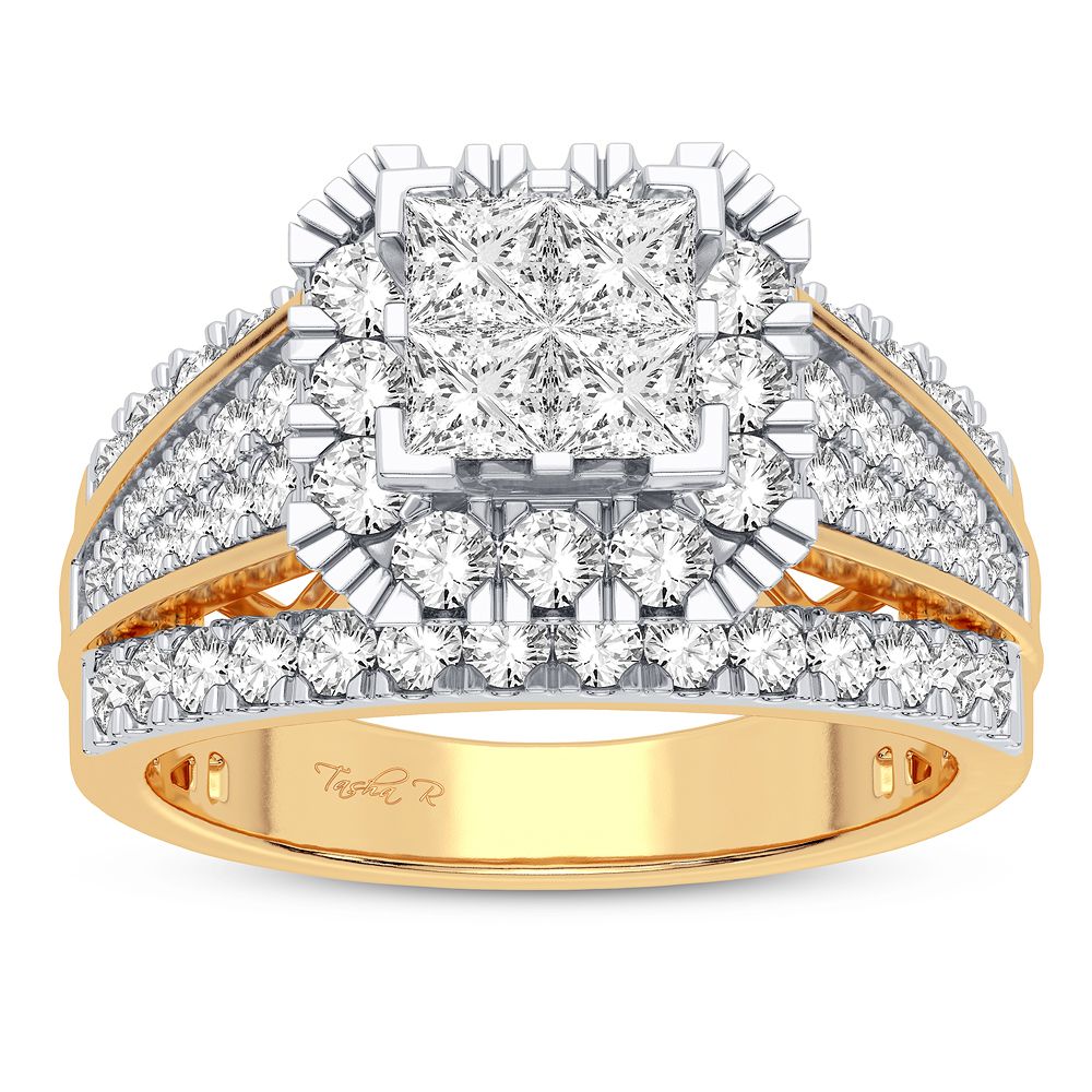 Brilliant 14K Yellow Gold Lab Diamond Engagement Ring (1.50CT)