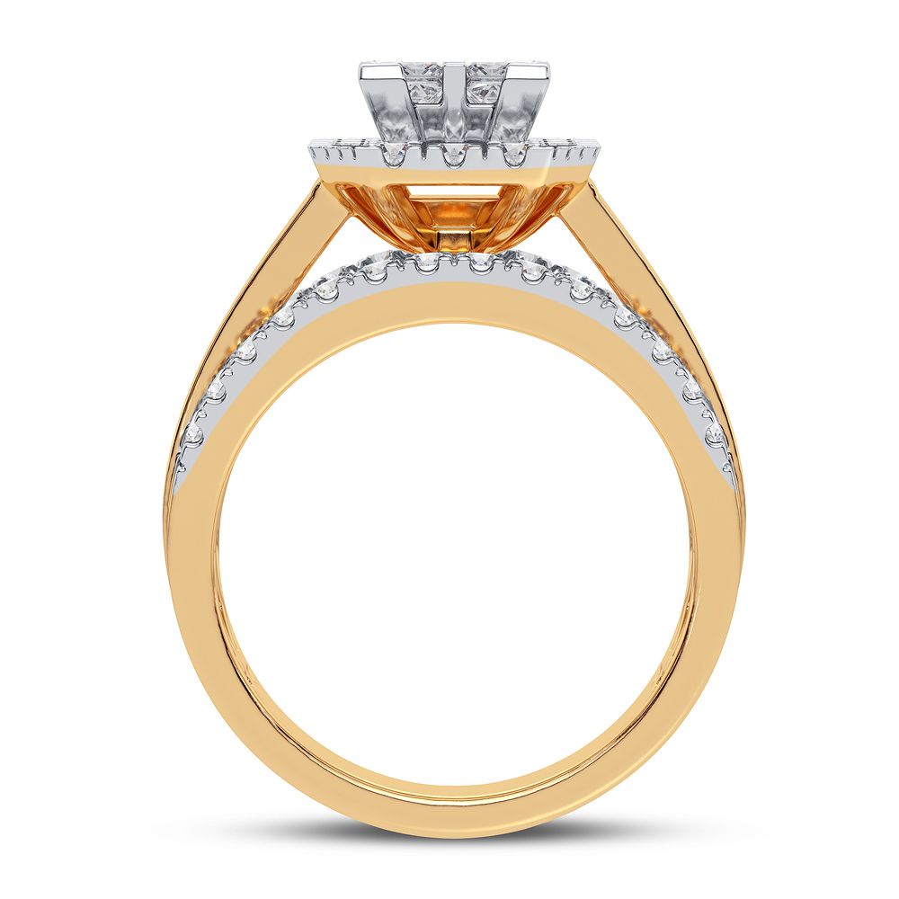 Brilliant 14K Yellow Gold Lab Diamond Engagement Ring (1.50CT)