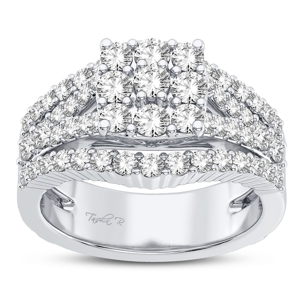 Brilliant 14k White Gold 1.40CT Lab Grown Diamond Engagement Ring
