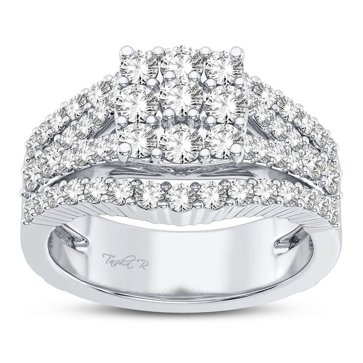 Brilliant 14k White Gold 1.40CT Lab Grown Diamond Engagement Ring