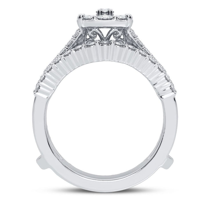 Brilliant 14k White Gold 1.40CT Lab Grown Diamond Engagement Ring