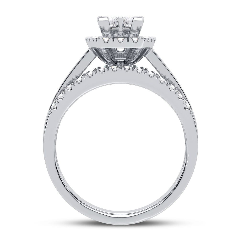 Sparkling 1CT Lab Diamond Ring in Classic White Gold