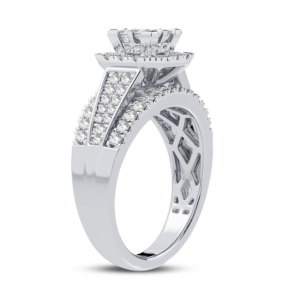 Sparkling 1CT Lab Diamond Ring in Classic White Gold
