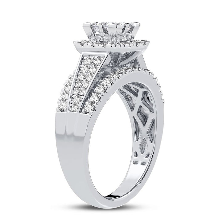 Sparkling 1CT Lab Diamond Ring in Classic White Gold