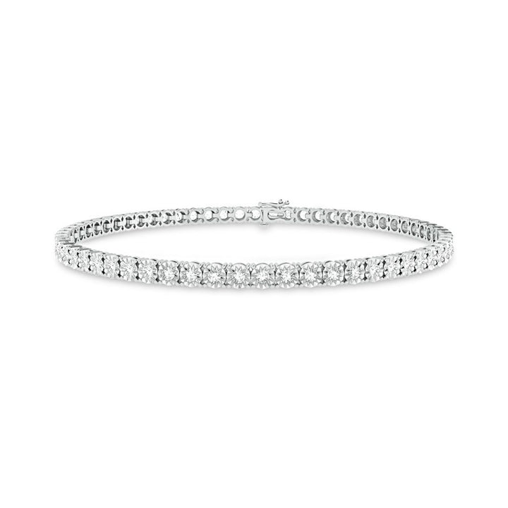 10k White Gold 1.34ct Lab Diamond Womens Tennis Bracelet