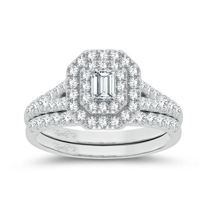 Brilliant 1CT Lab Diamond Engagement Ring in 14K White Gold