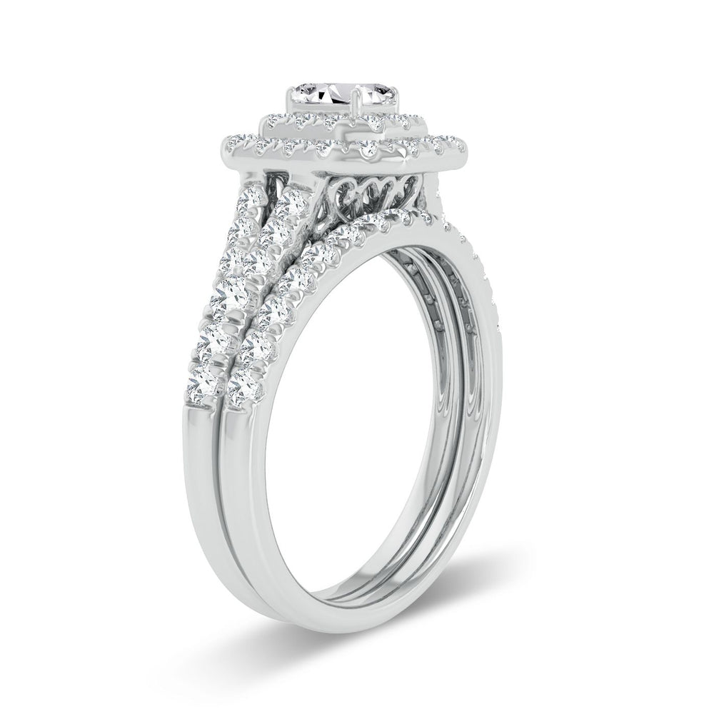 Brilliant 1CT Lab Diamond Engagement Ring in 14K White Gold