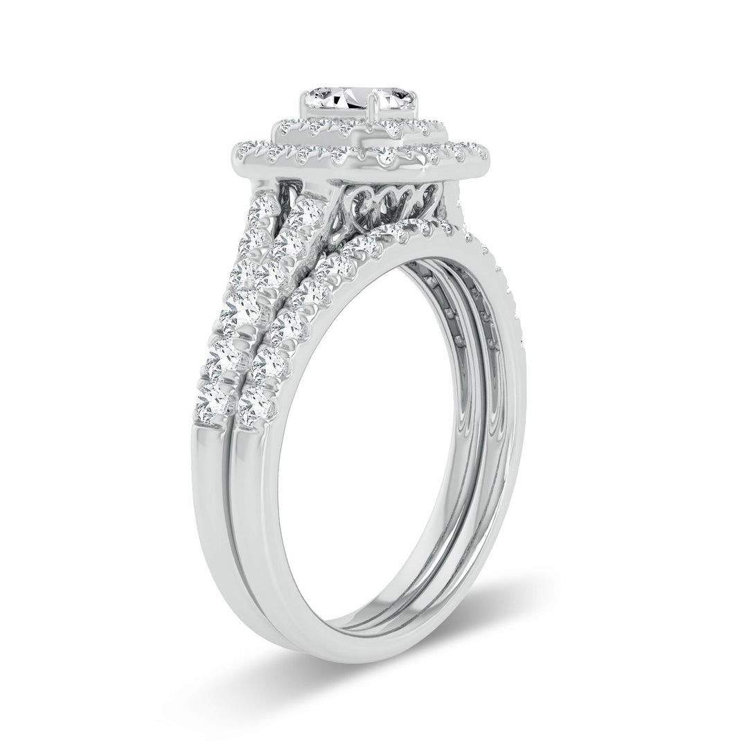 Brilliant 1CT Lab Diamond Engagement Ring in 14K White Gold