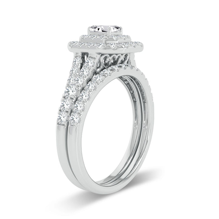 Brilliant 1CT Lab Diamond Engagement Ring in 14K White Gold