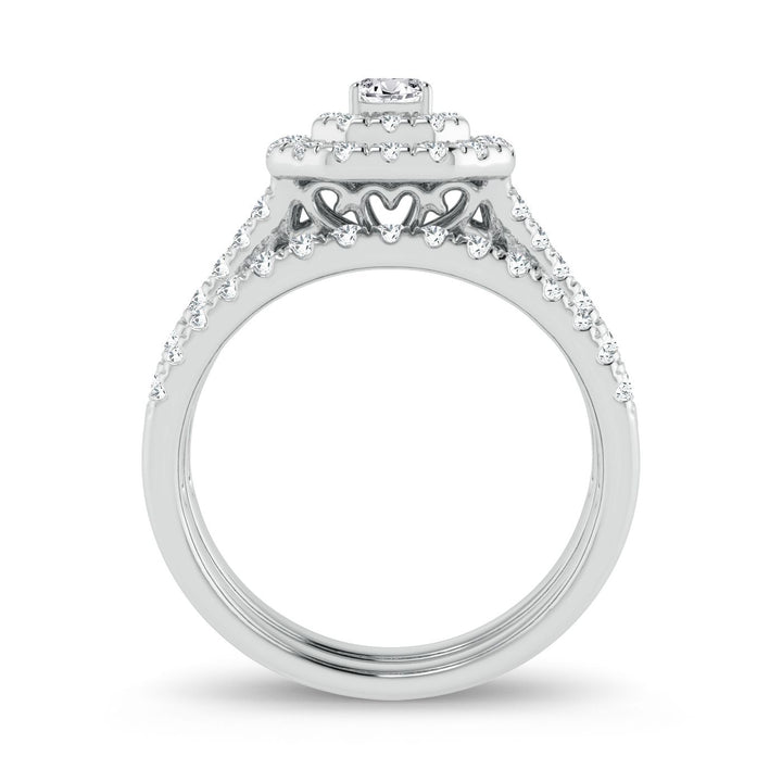 Brilliant 1CT Lab Diamond Engagement Ring in 14K White Gold