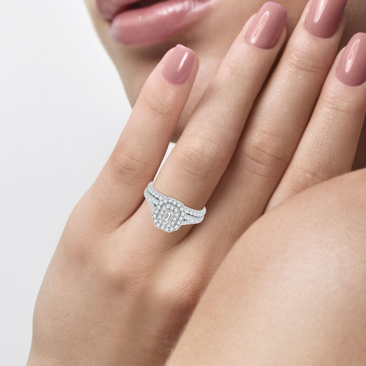 Brilliant 1CT Lab Diamond Engagement Ring in 14K White Gold