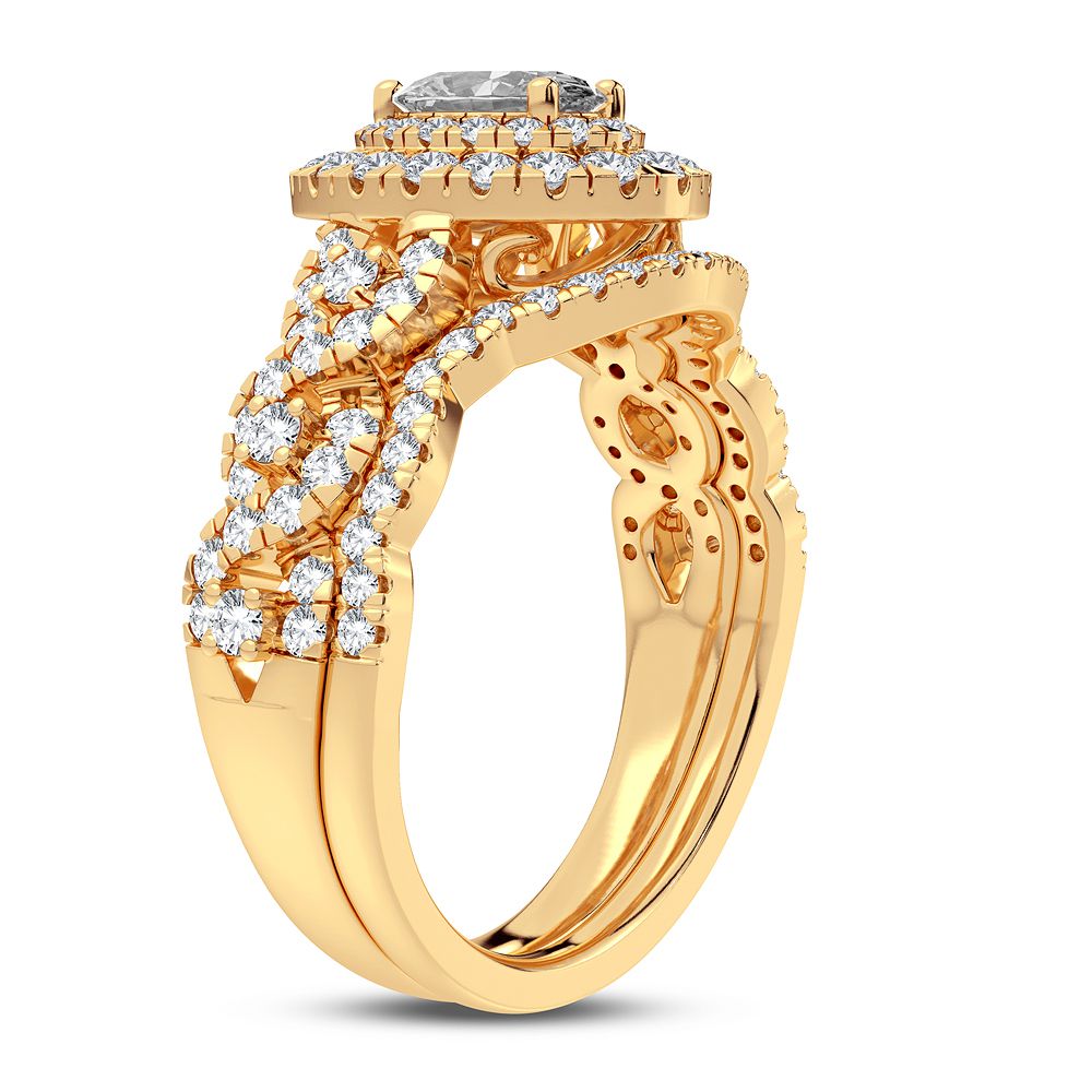 Timeless 14K Yellow Gold Lab Diamond Engagement Ring