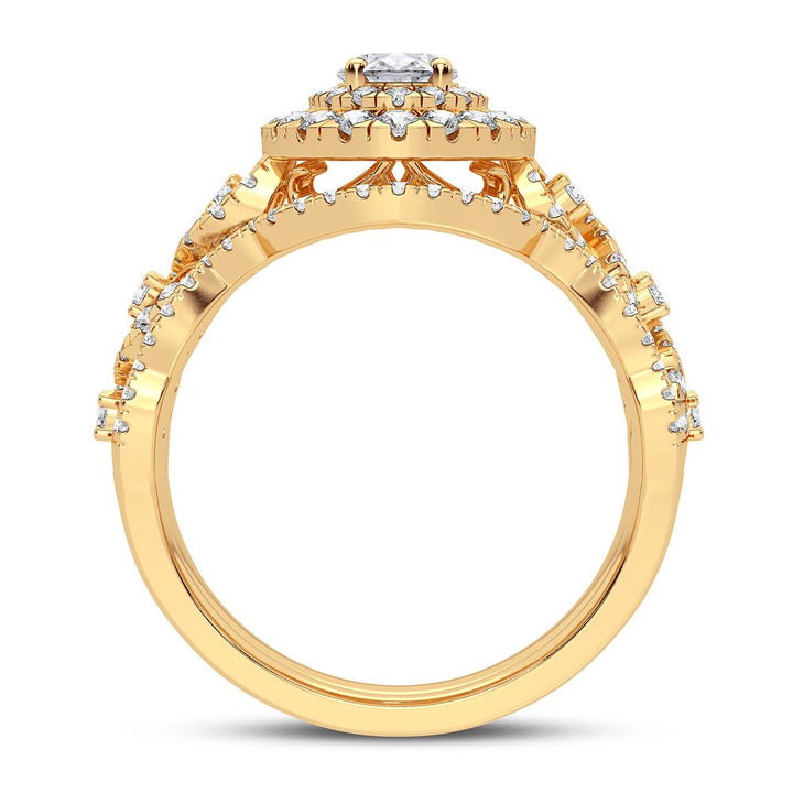 Timeless 14K Yellow Gold Lab Diamond Engagement Ring