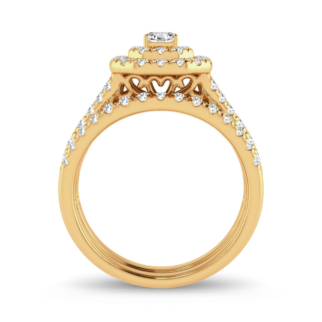 14K Yellow Gold 1CT Lab Diamond Womens Engagement Ring