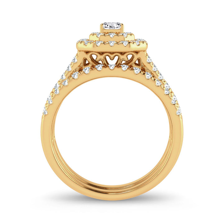 14K Yellow Gold 1CT Lab Diamond Womens Engagement Ring