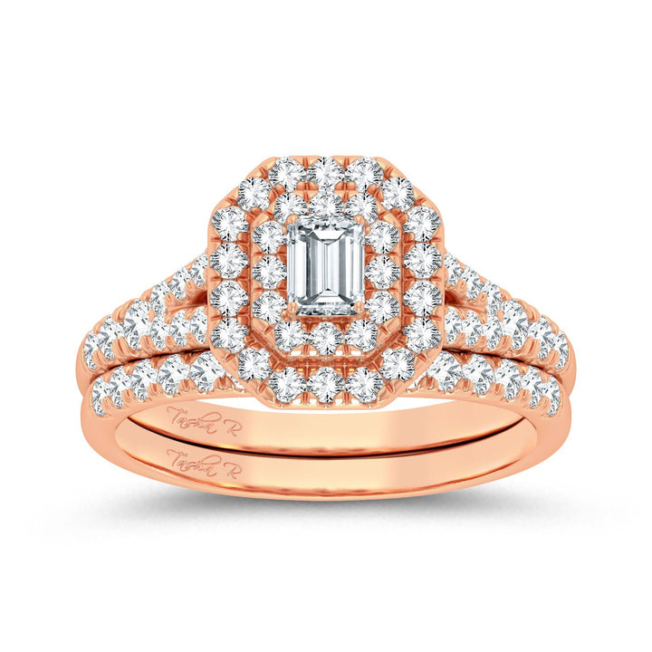 Romantic 14k Rose Gold 1CT Lab Diamond Engagement Ring