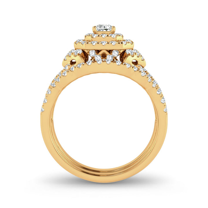 14K Yellow Gold 1CT Lab Diamond Womens Engagement Ring