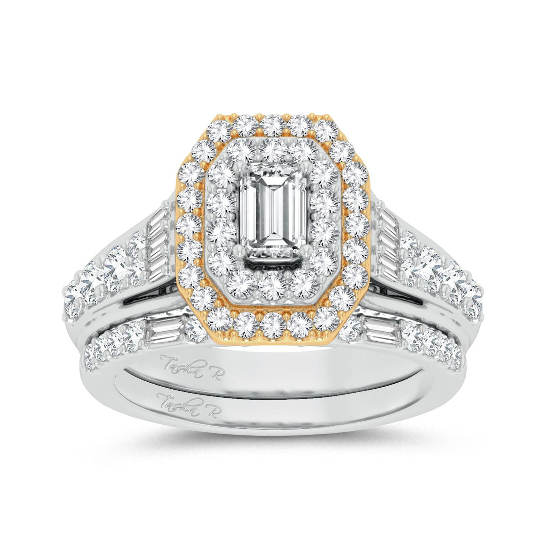 14K Yellow Gold 2CT Lab Diamond Womens Engagement Ring