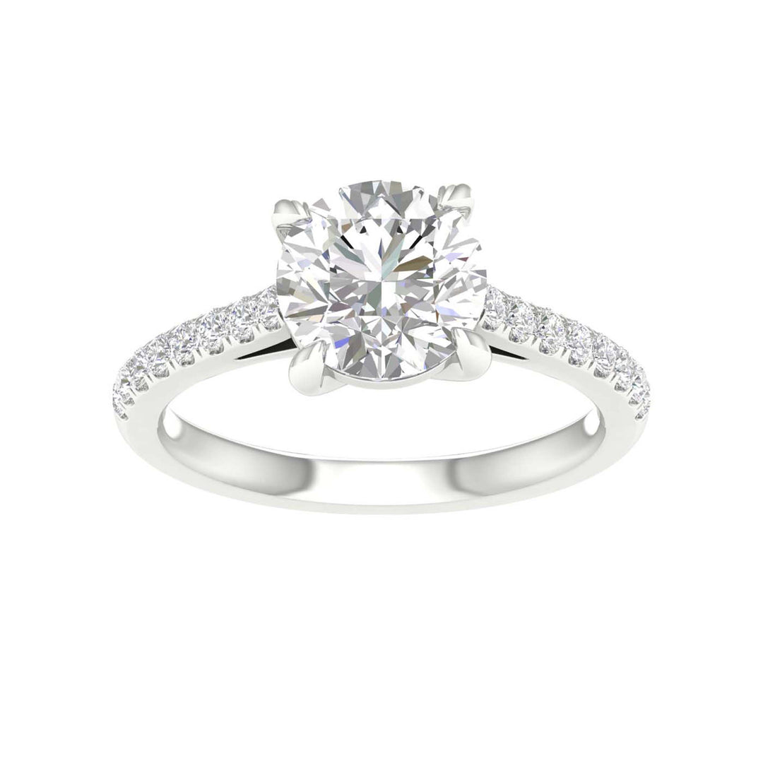 Brilliant 14K White Gold Lab Diamond Engagement Ring 2.25CT