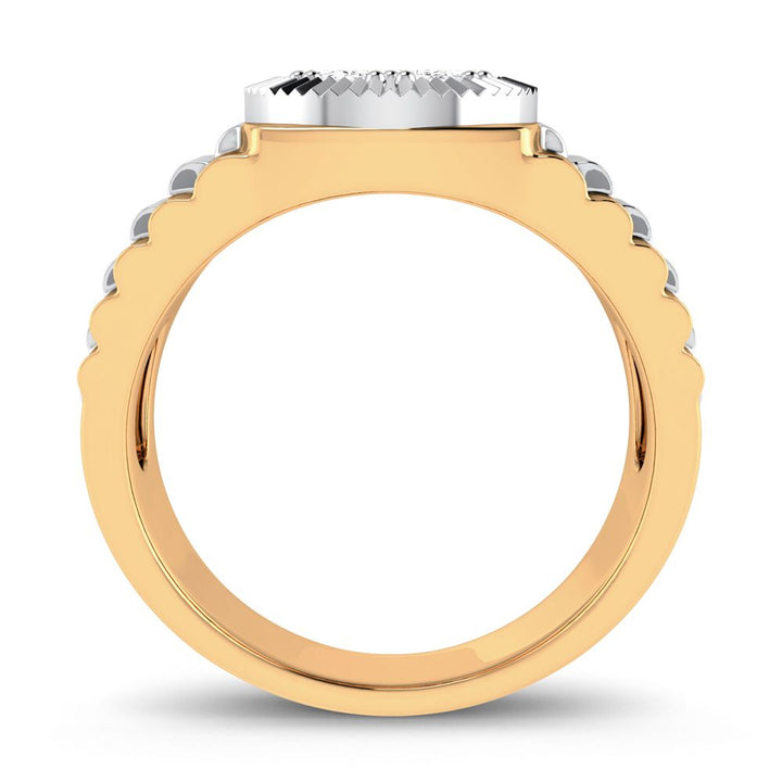 14K Yellow Gold Mens Lab Diamond Statement Ring (0.50ct)