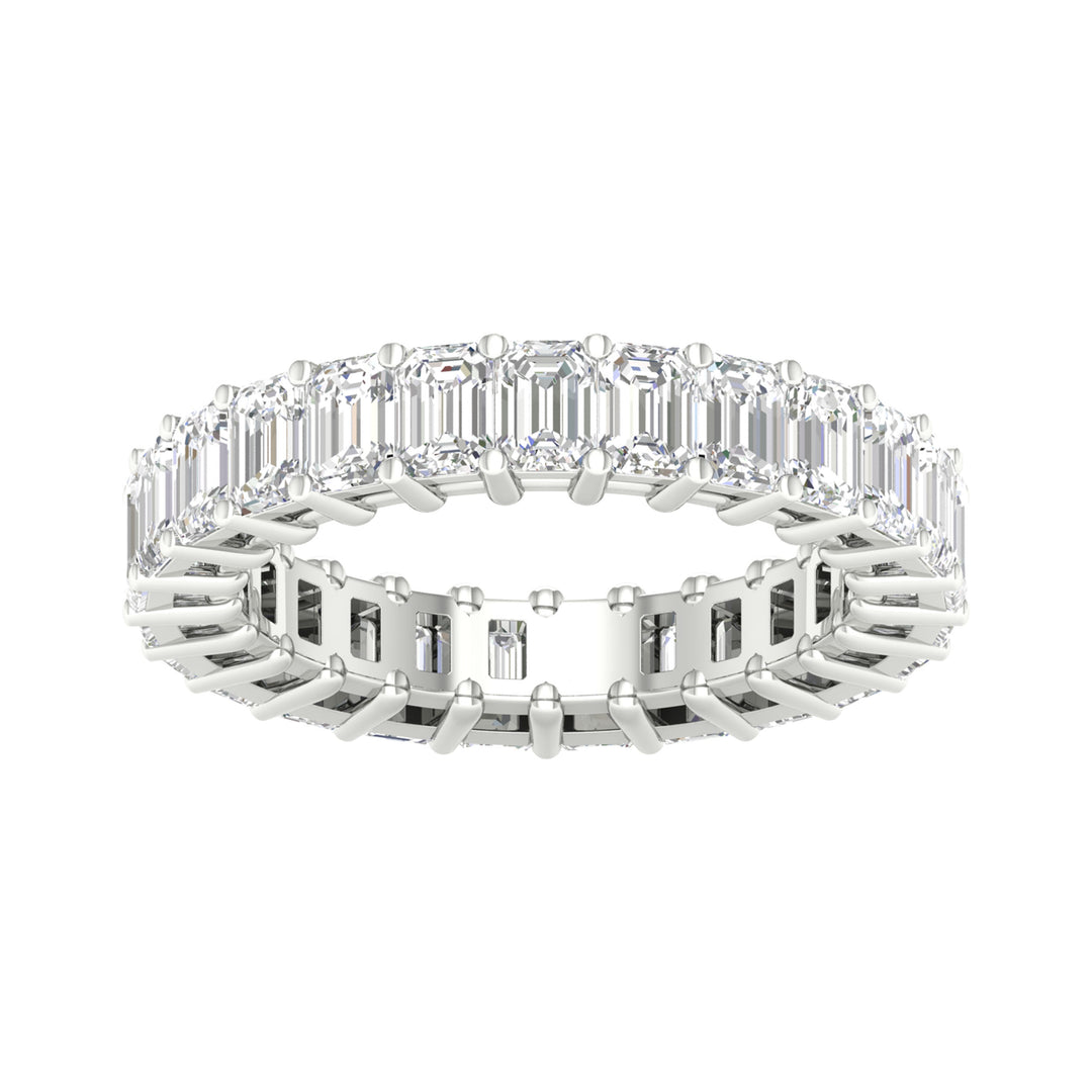 Brilliant 14K White Gold 5CT Lab Diamond Eternity Band