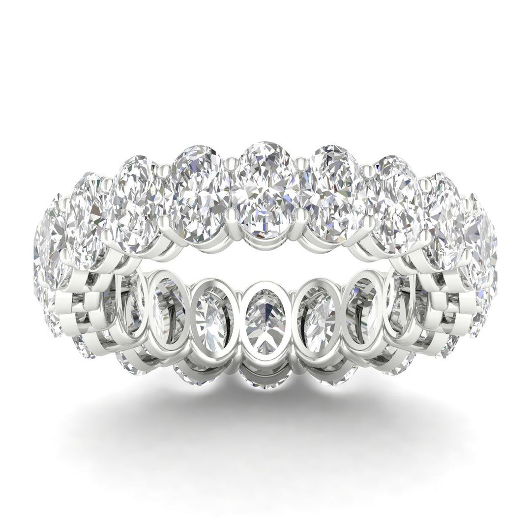 Brilliant 14k White Gold 5CT Lab Diamond Eternity Band
