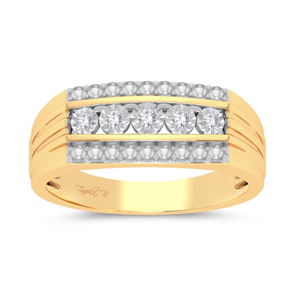 10K 0.15ct Diamond Mens Ring