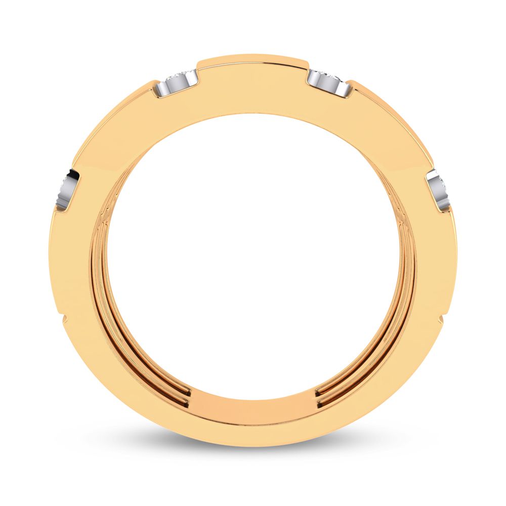 10K Yellow Gold Lab Diamond Mens Statement Ring