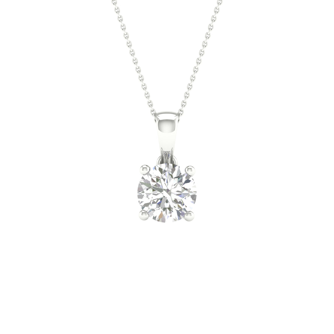 14k White Gold 0.75CT Lab Grown Diamond Pendant for Her