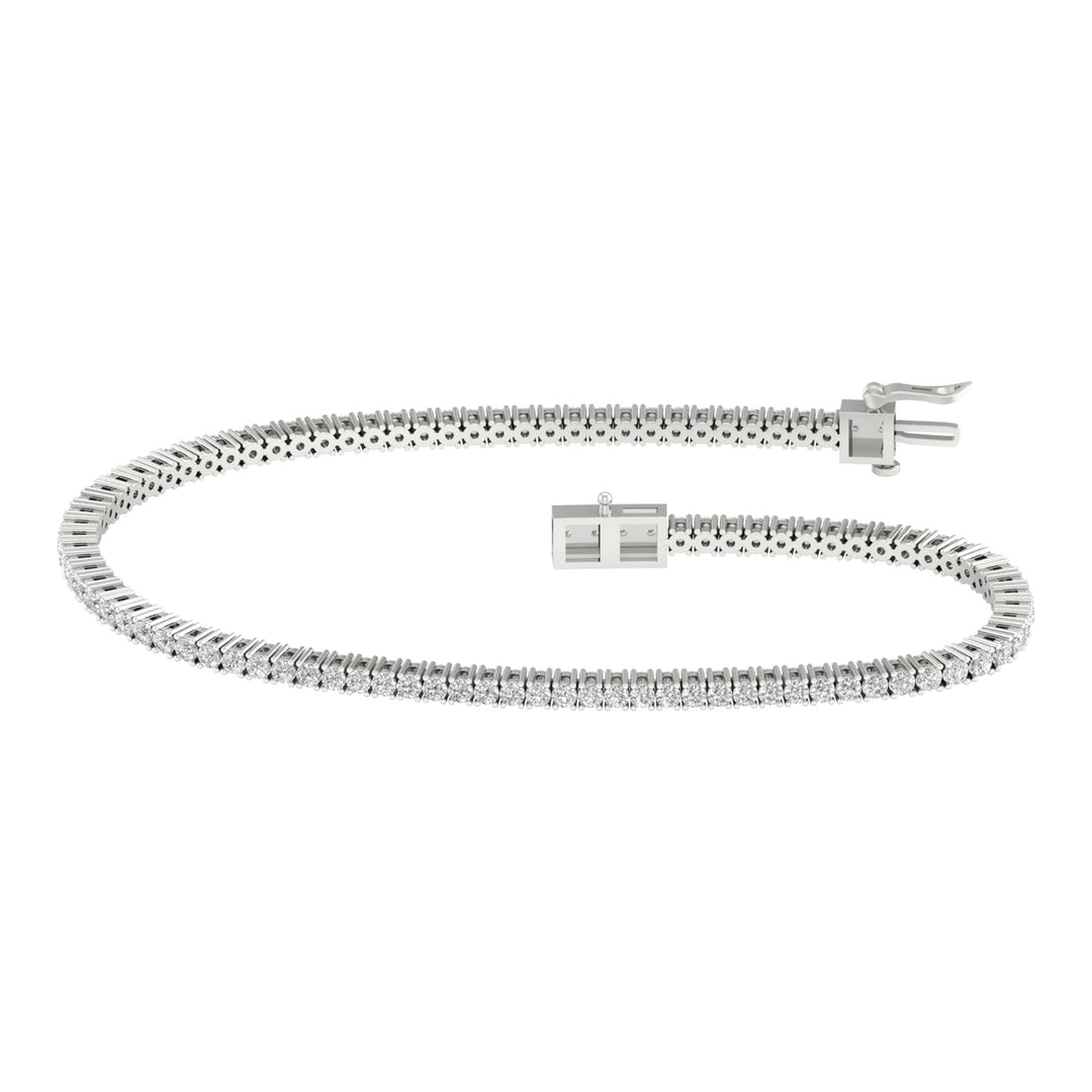 14k White Gold 1CT Lab Diamond Tennis Bracelet for Her