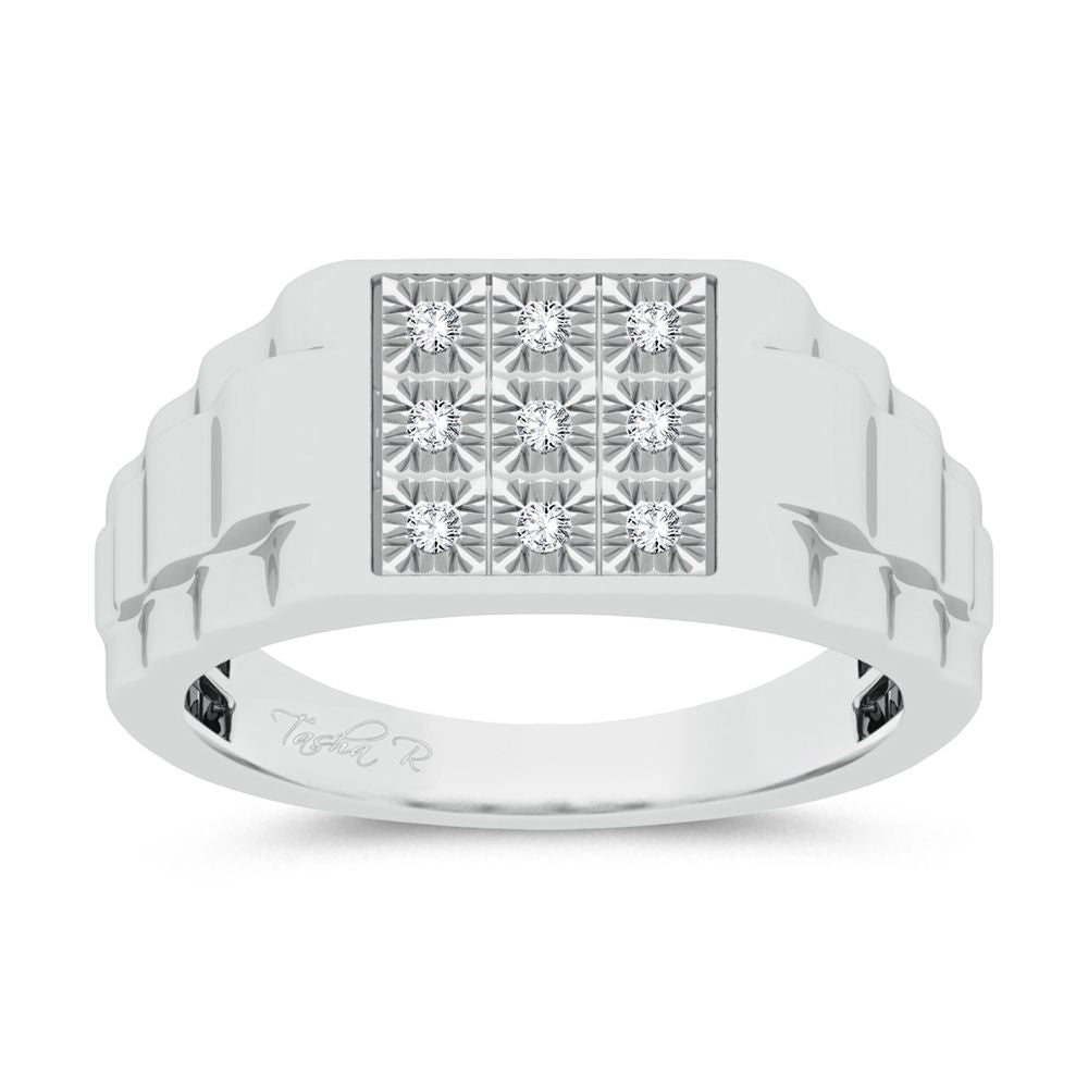 10K 0.16ct Diamond Mens Ring