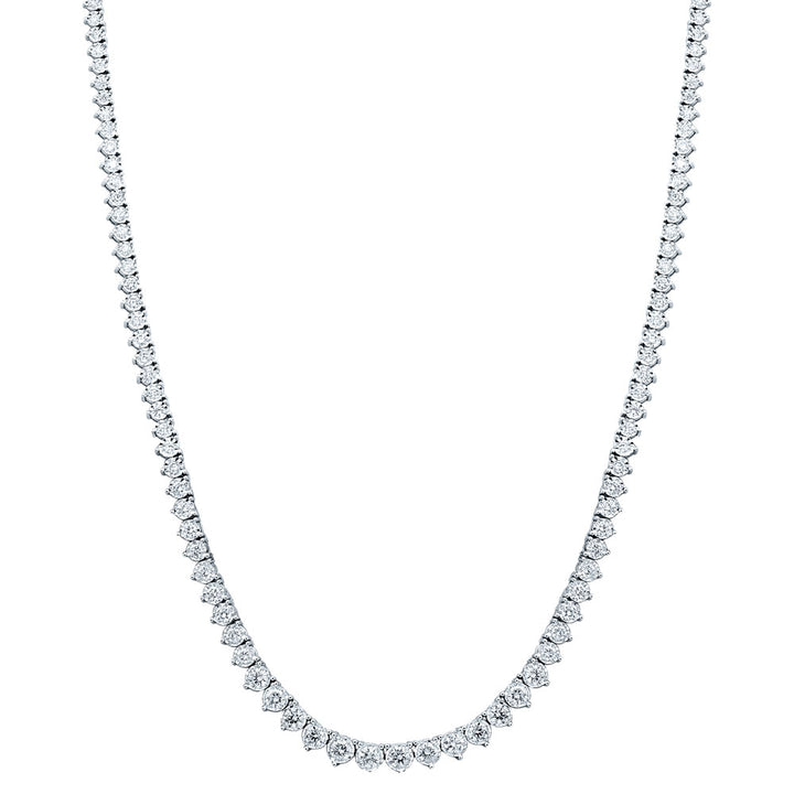Brilliant 14K White Gold Lab Diamond Solitaire Pendant Necklace
