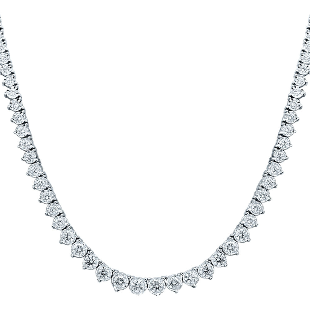 Brilliant 14K White Gold Lab Diamond Solitaire Pendant Necklace