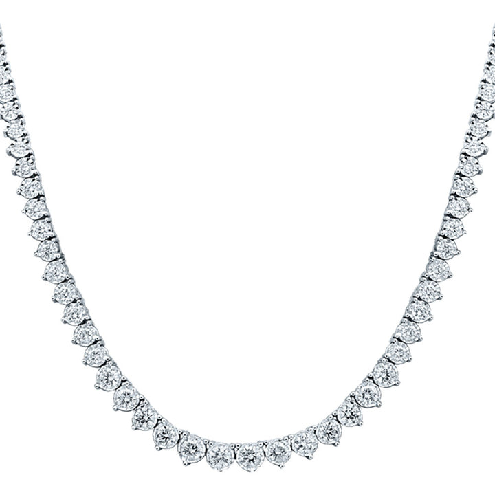 Brilliant 14K White Gold Lab Diamond Solitaire Pendant Necklace