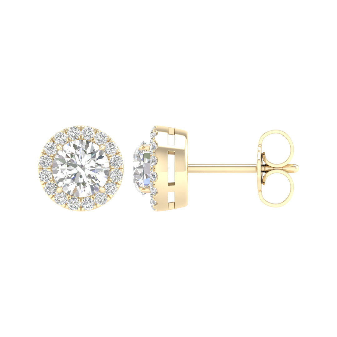 14K Yellow Gold Lab Grown Diamond Hoop Earrings (1.16CT)