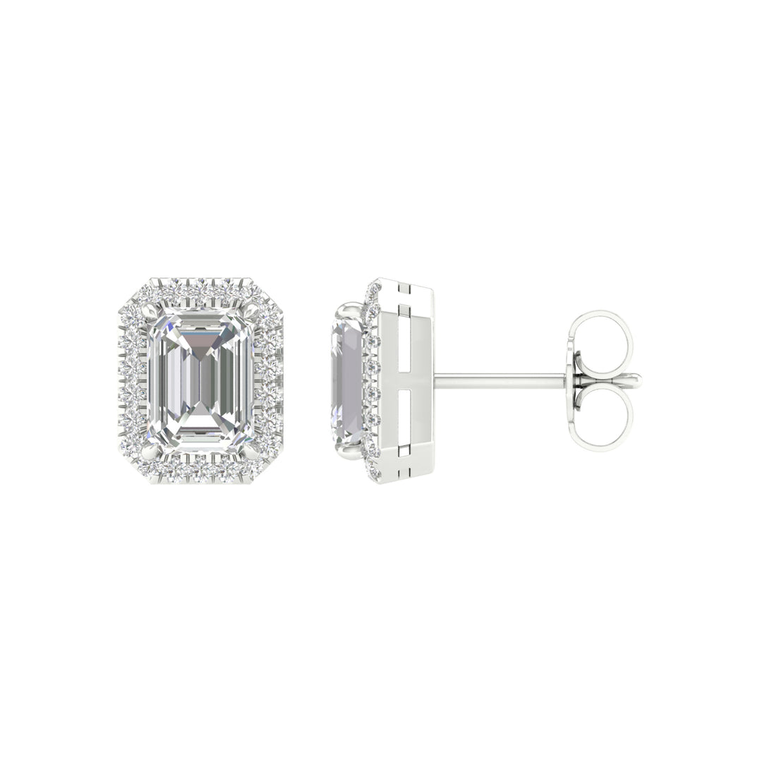 14k White Gold 2.25CT Lab Diamond Stud Earrings - IGI Certified