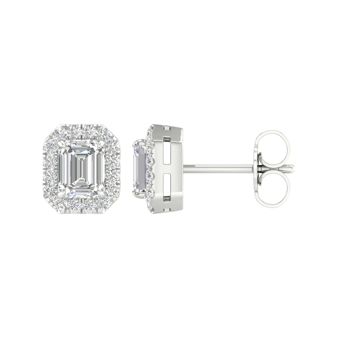 14k White Gold 1.15CT Lab Diamond Stud Earrings (IGI)