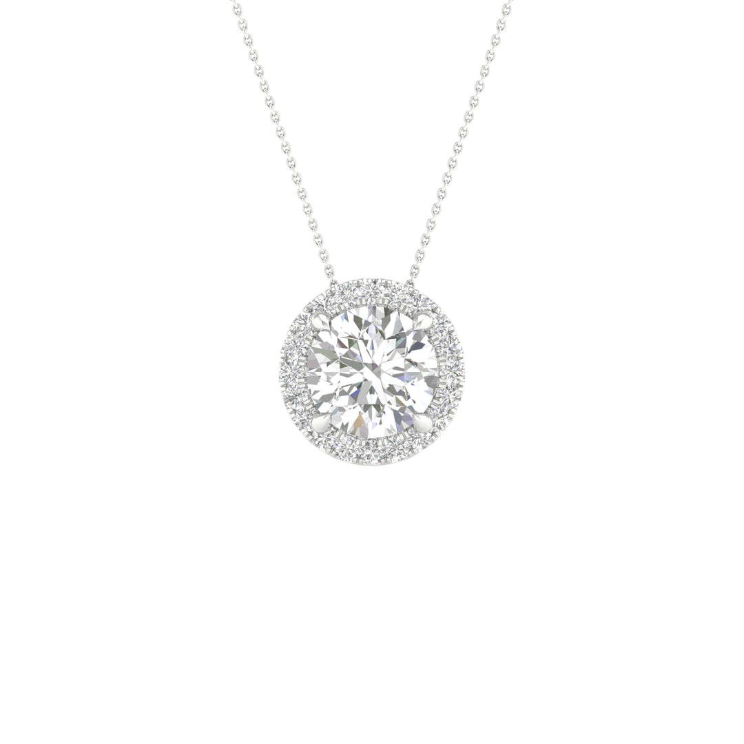 Luminous IGI 2.20CT Lab Diamond Pendant in White Gold