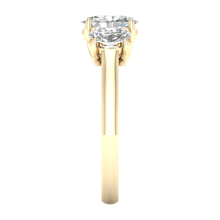 Brilliant 14K Yellow Gold 2CT Lab Grown Diamond Engagement Ring