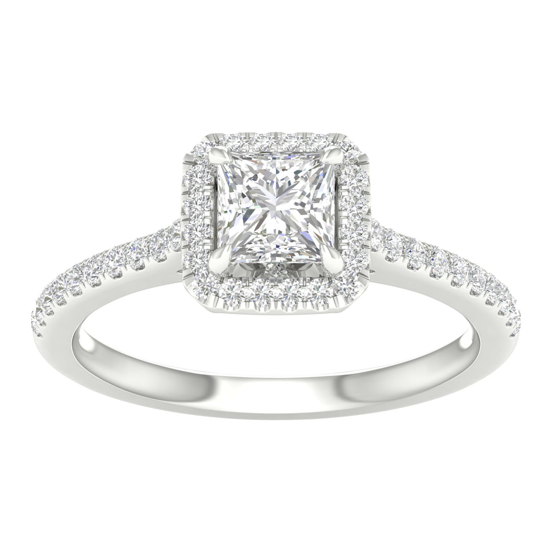 Brilliant 14k White Gold 1.25CT Lab Diamond Engagement Ring