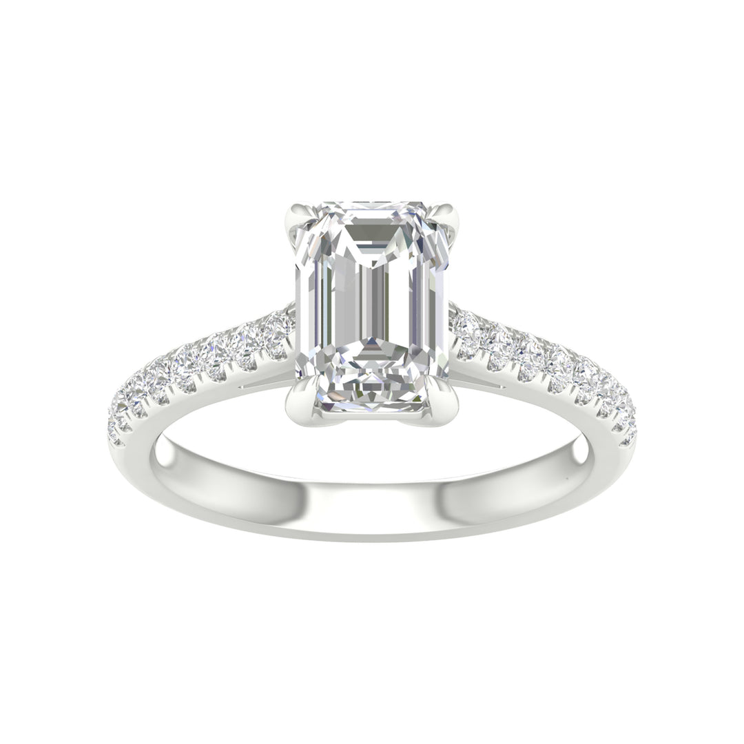 Brilliant 14K White Gold 2.25CT Lab Grown Diamond Engagement Ring